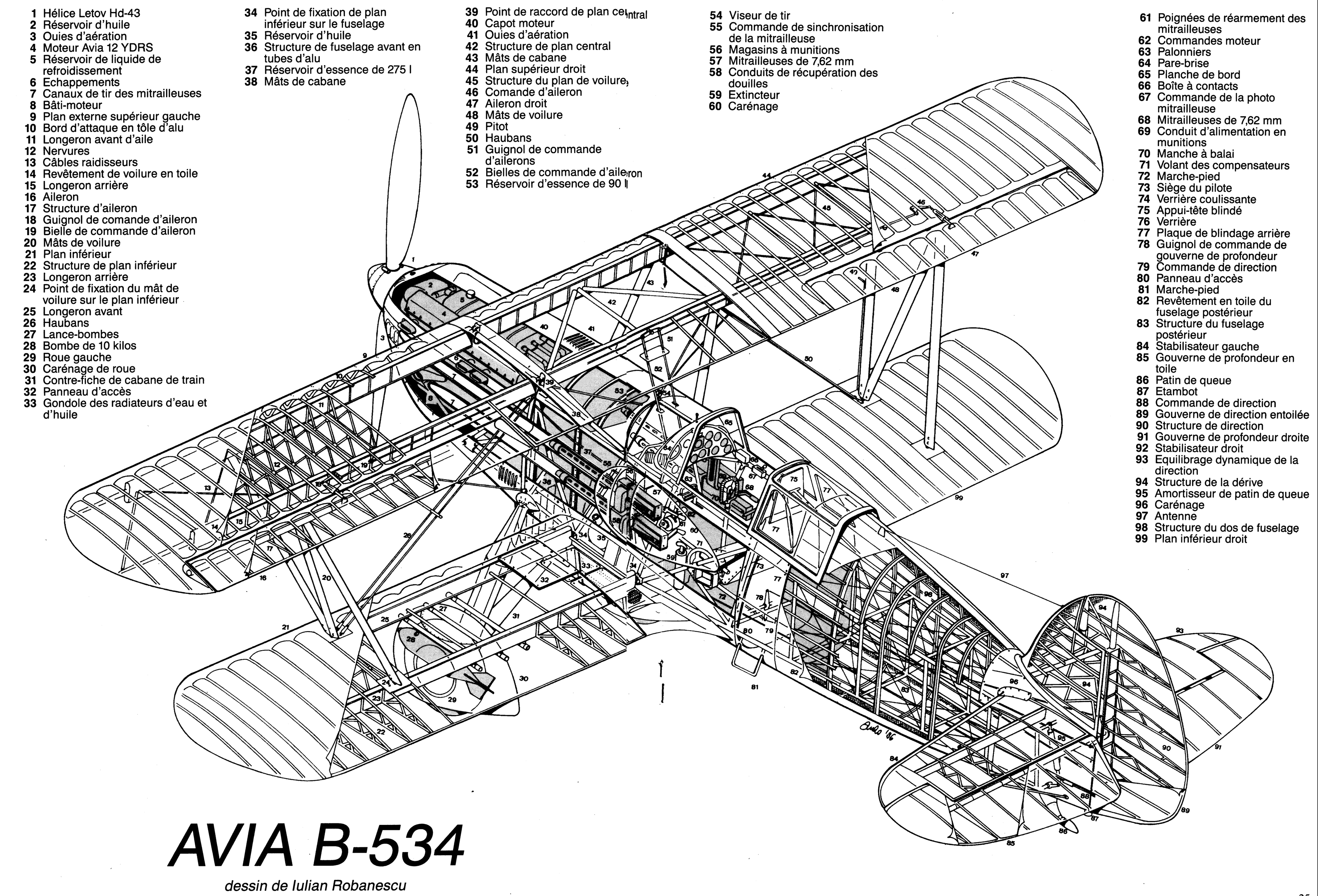 Компоновочная схема Avia B-534