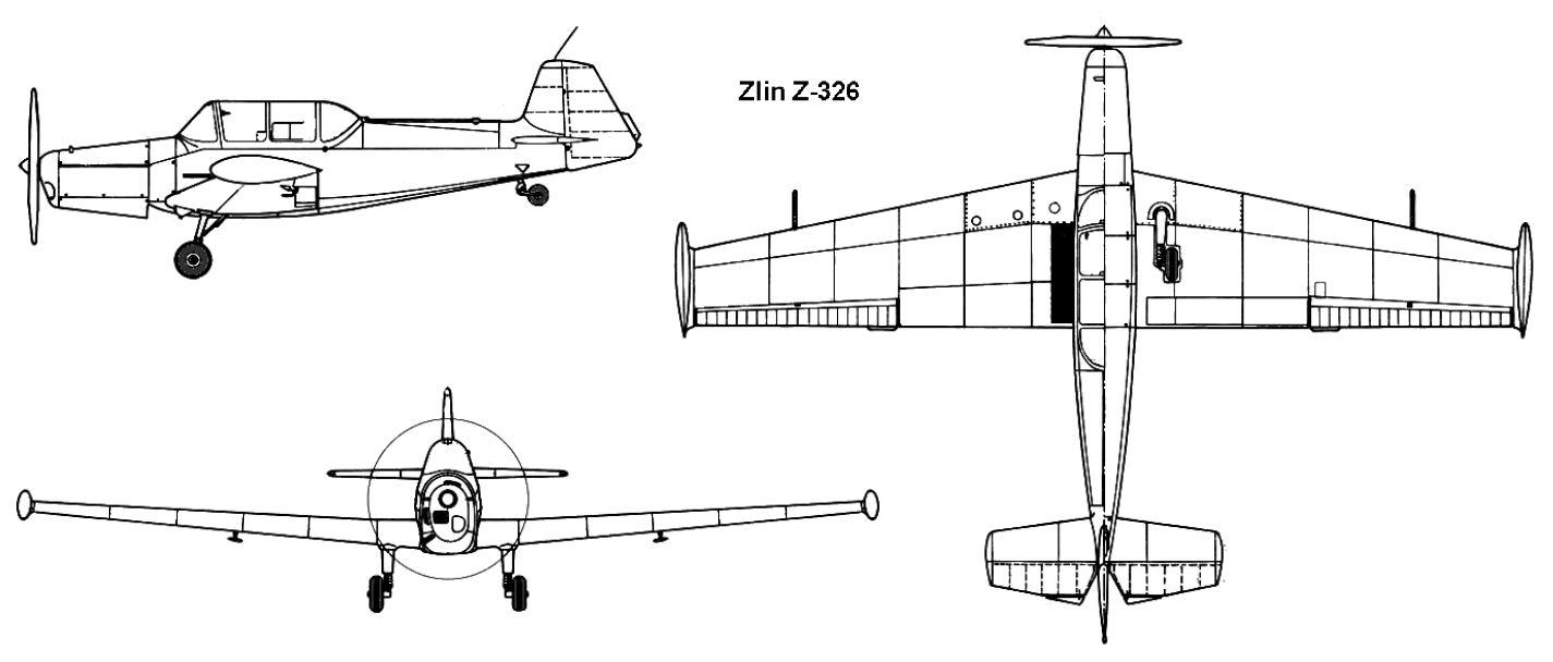 Чертеж Zlin Z-326
