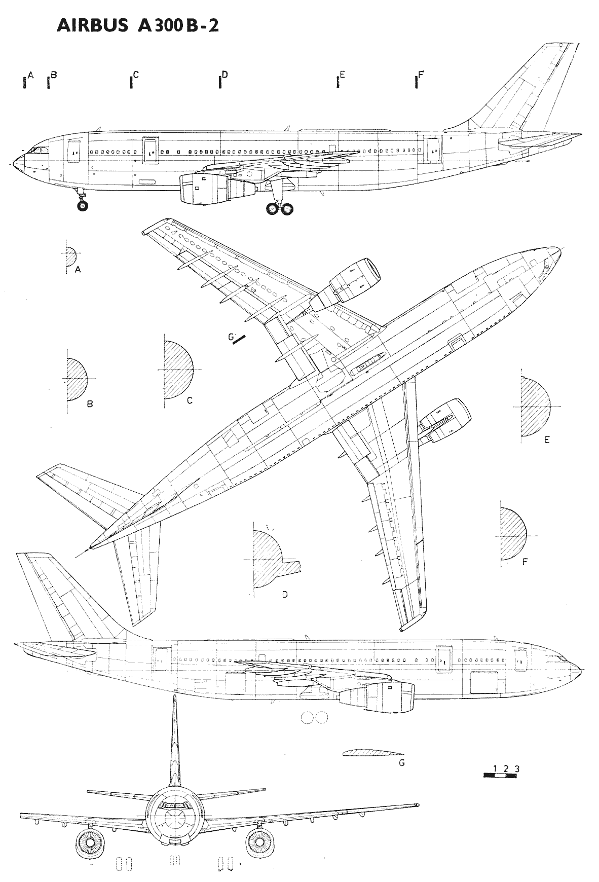 Чертеж Airbus A300В2-100