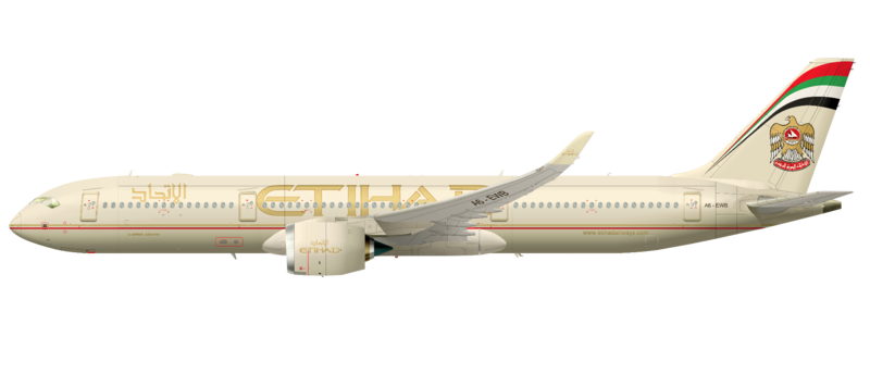 Силуэт Airbus A350-941