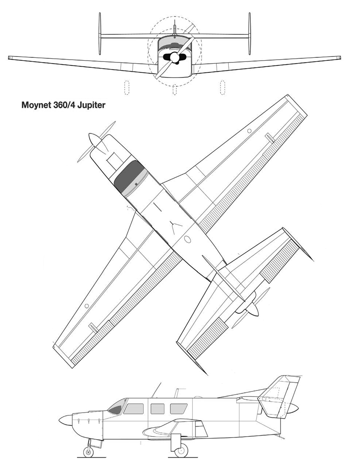 Чертеж Moynet M.360 Jupiter