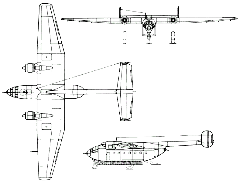 Чертеж Arado Ar 232