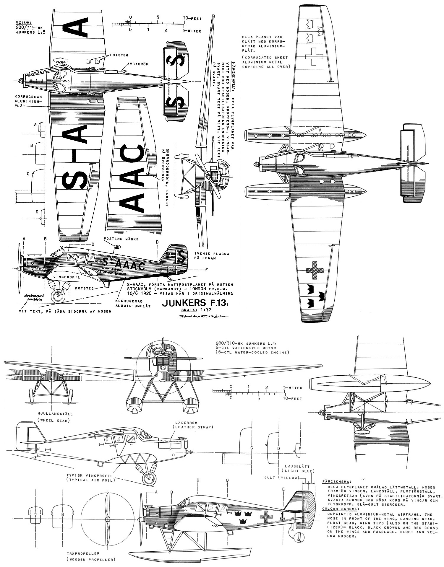 Чертеж Junkers F.13