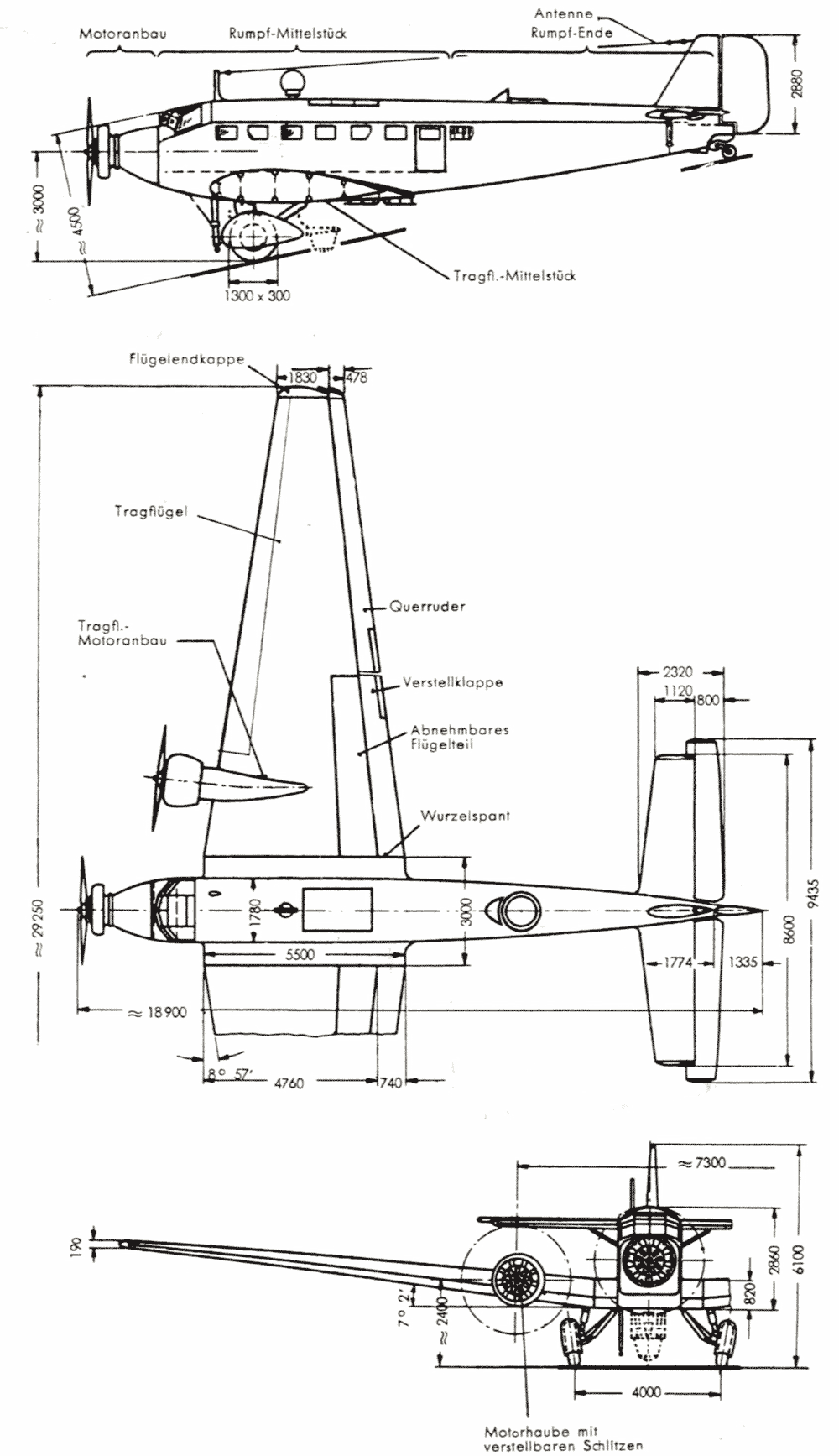 Чертеж Junkers Ju-52/3mg5e
