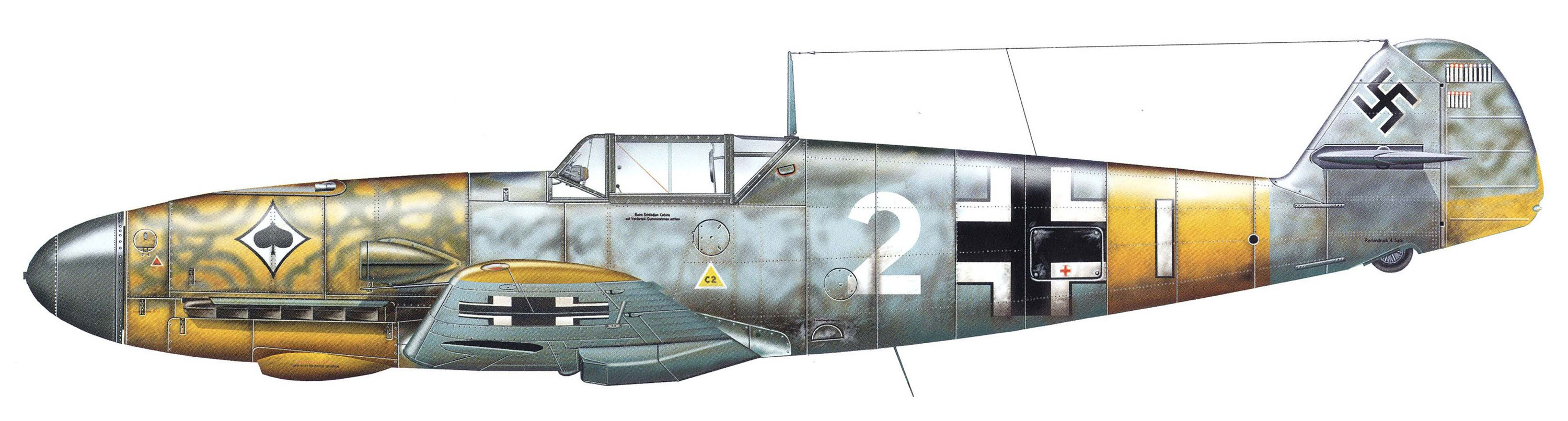 Силуэт Bf 109F-2