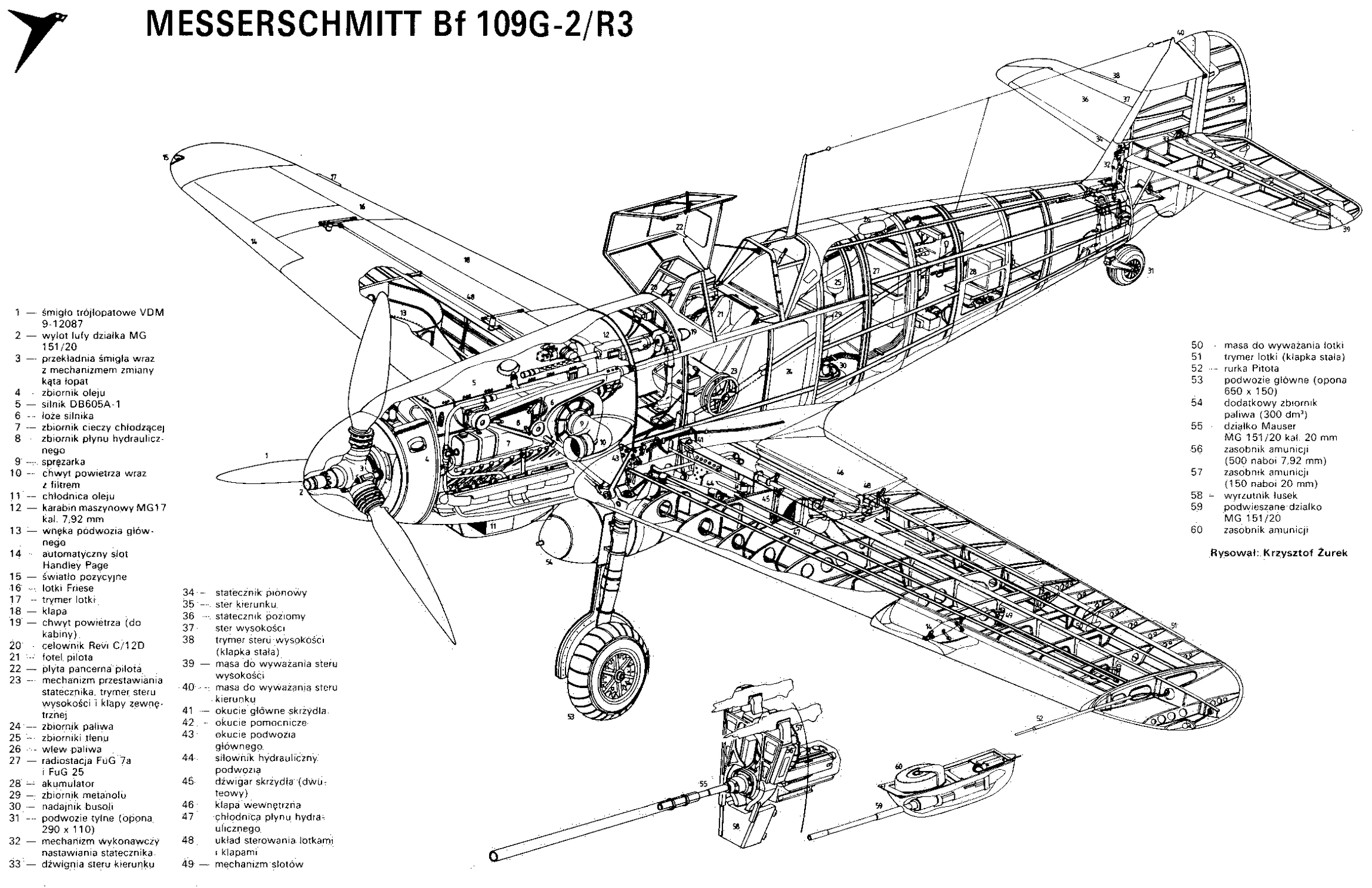 Компоновка Messerschmitt Bf.109G-2/R3