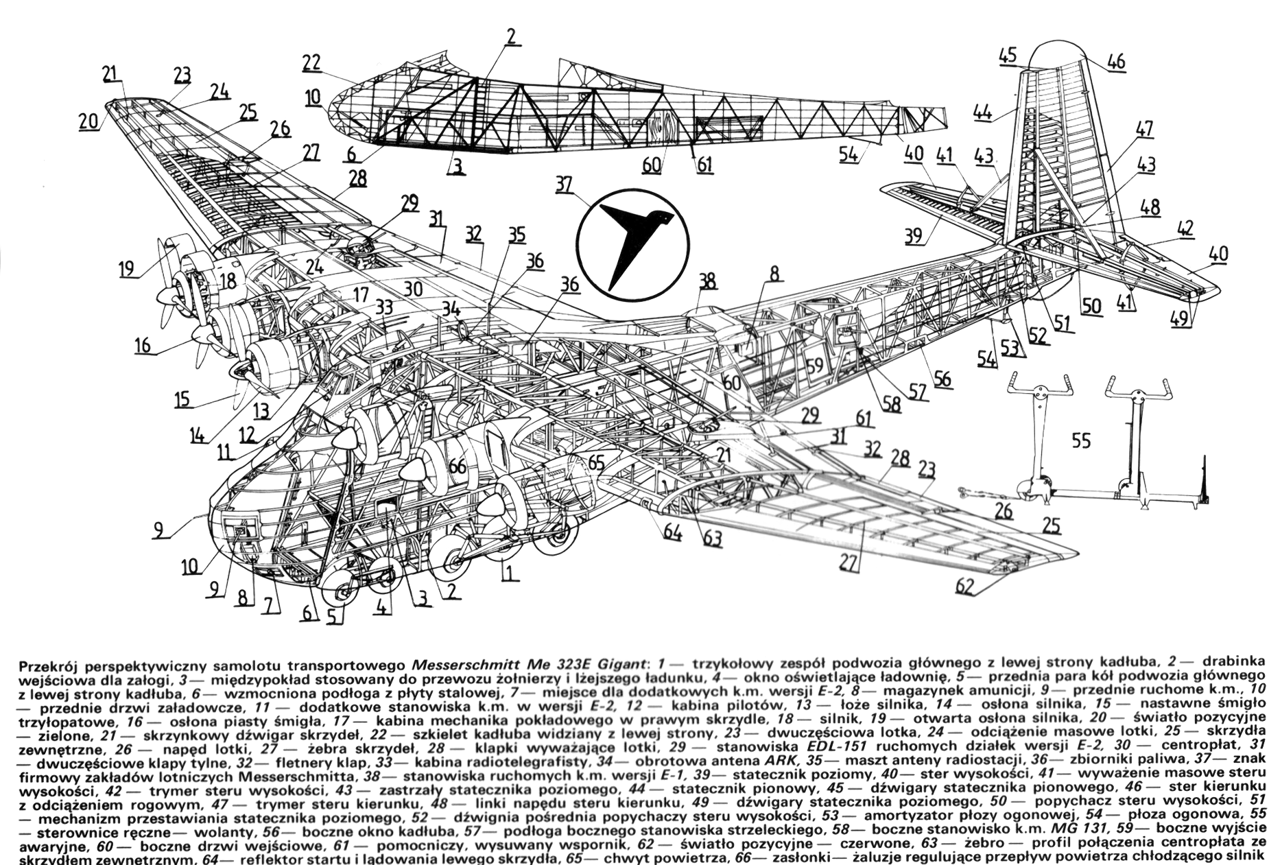 Компоновка Messerschmitt Me.323 Gigant