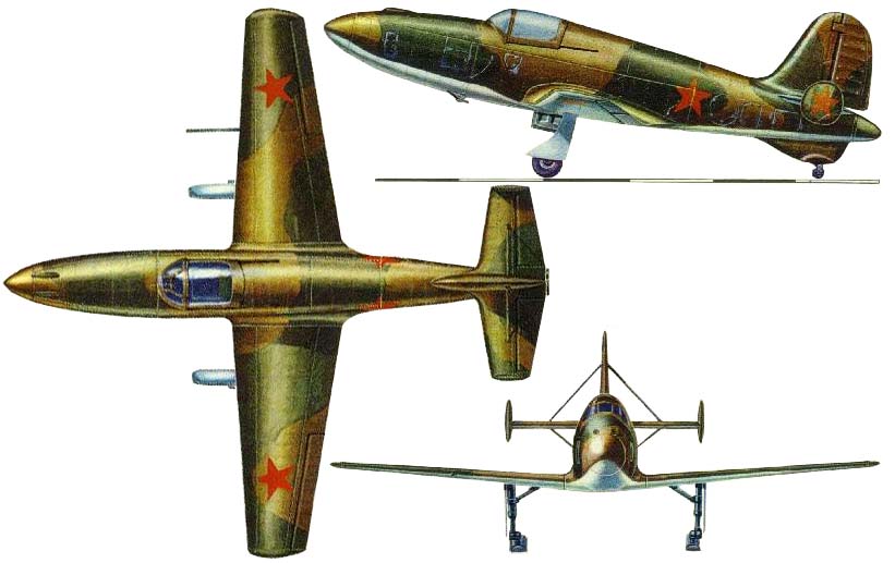 Чертеж ракетного истребителя БИ-1