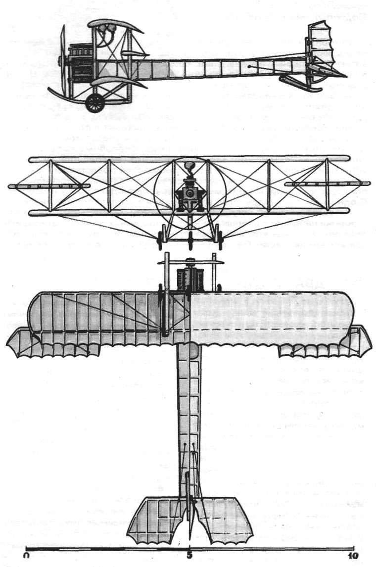 Чертеж самолета Гаккель VII