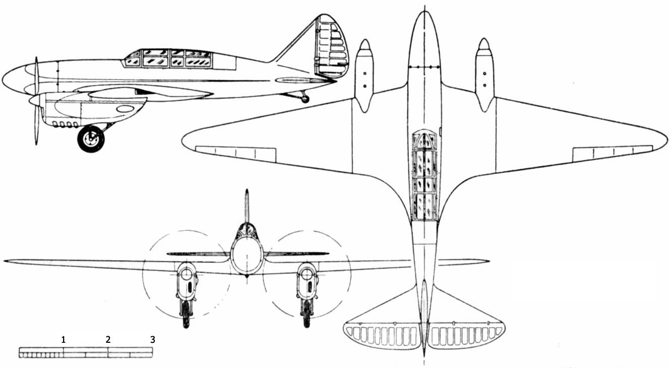 Чертеж самолета ДГ-55