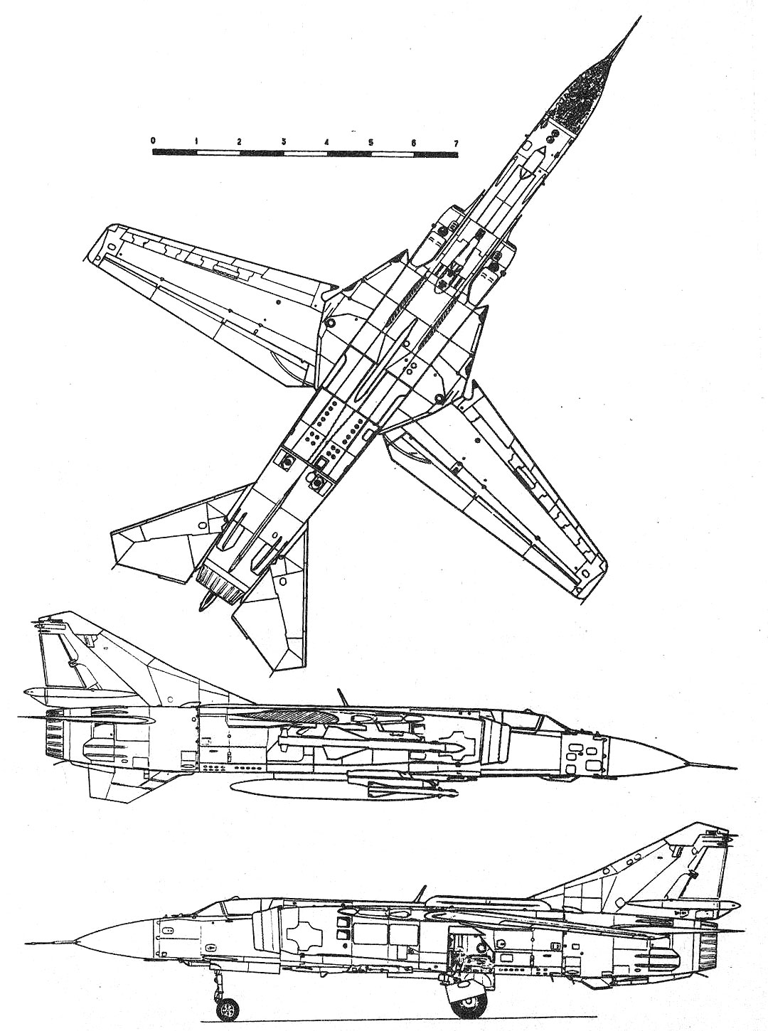 Чертеж МиГ-23