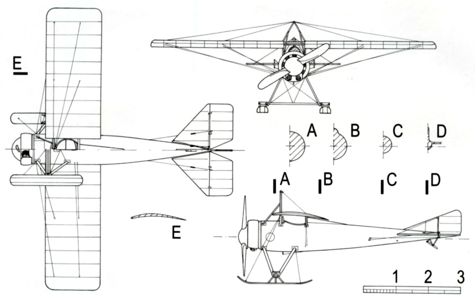 Чертеж одноместного самолета Торпедо