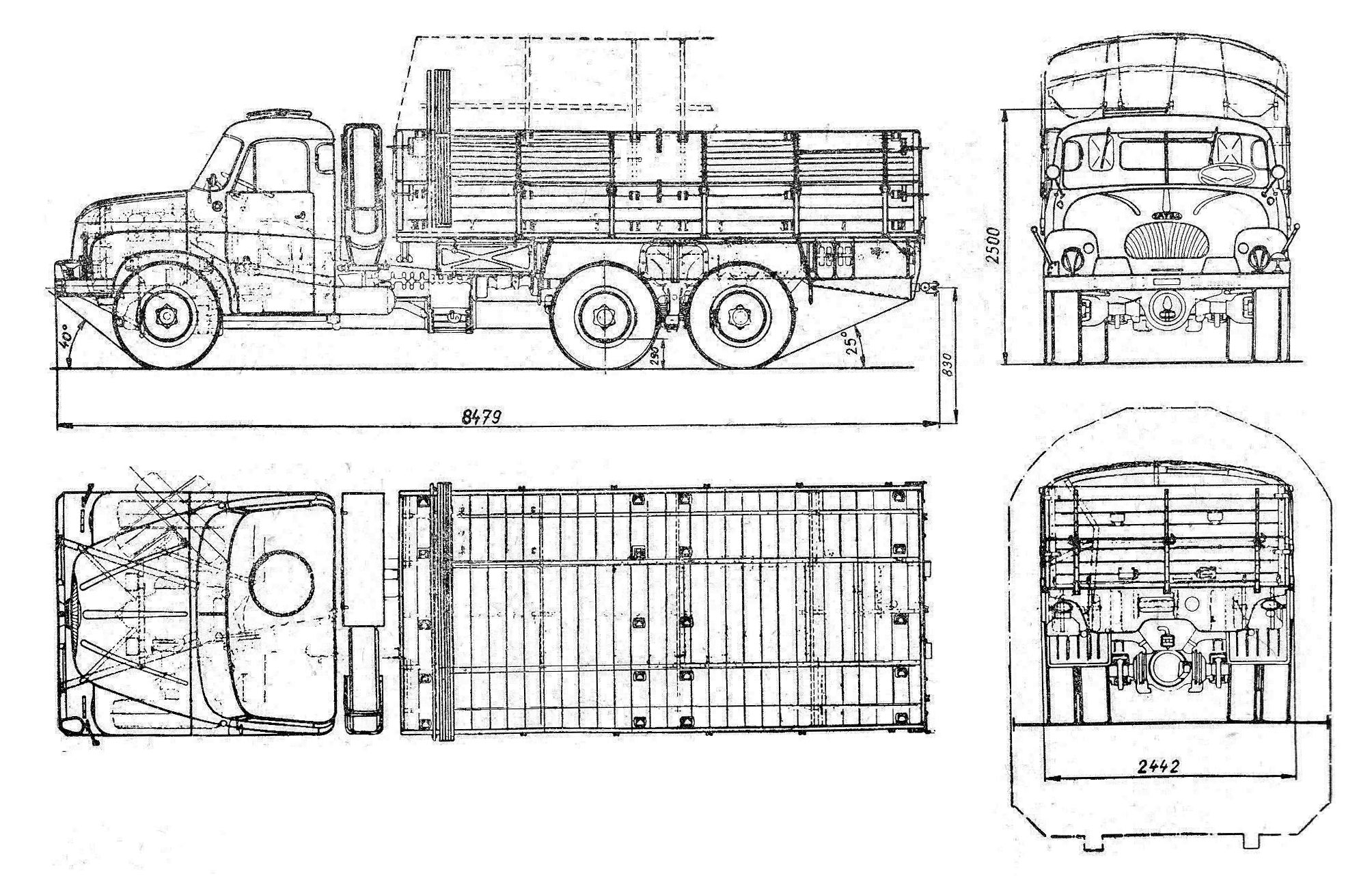 Чертеж Tatra Т138 VN