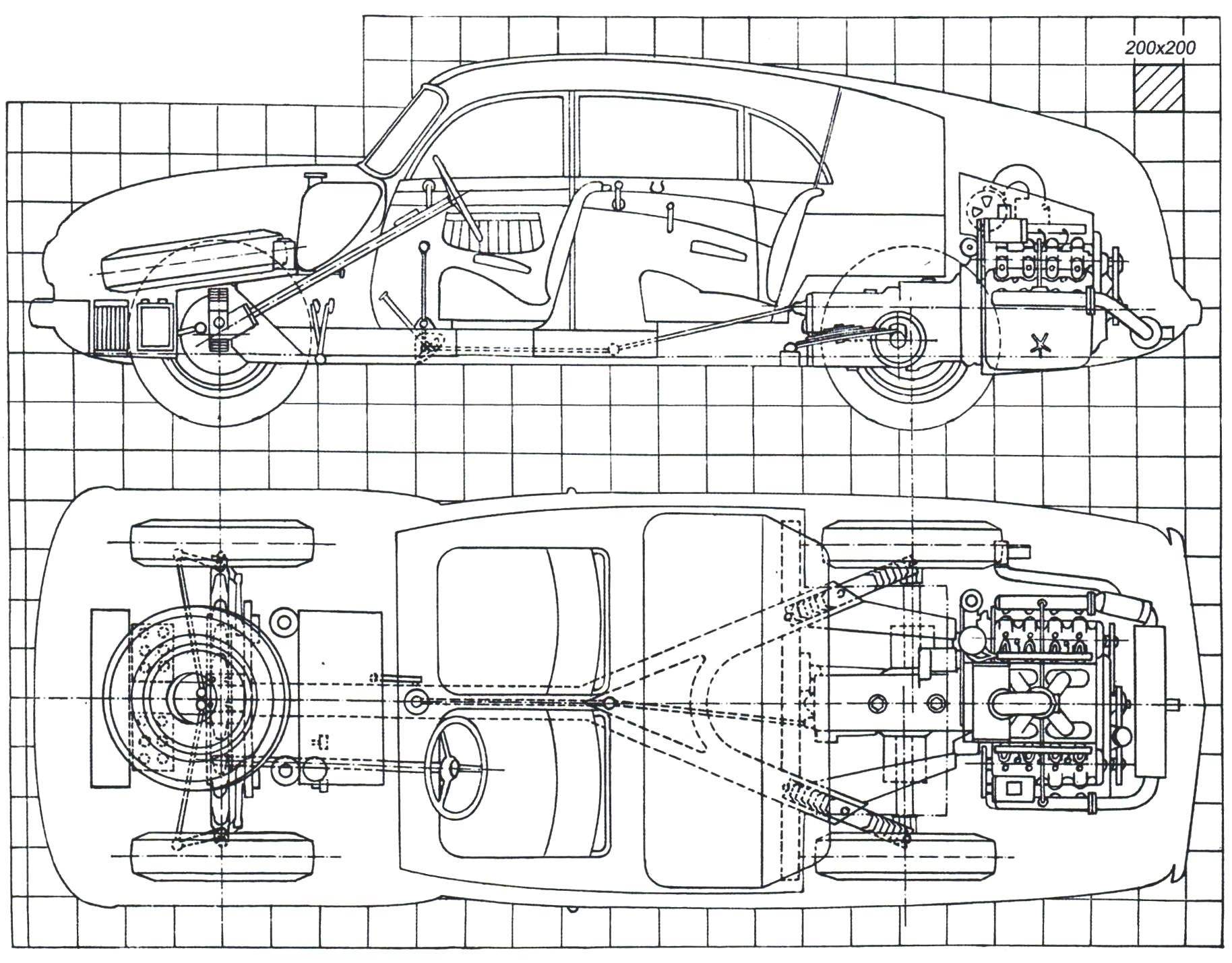 Чертеж Tatra T87