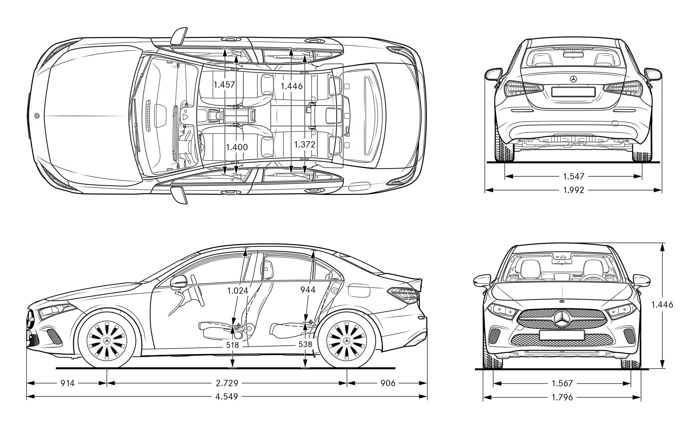 Чертеж Mercedes-Benz v177