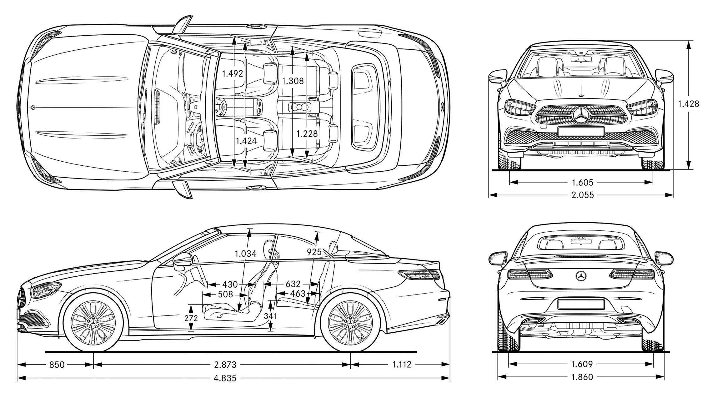 Чертеж Mercedes-Benz a213