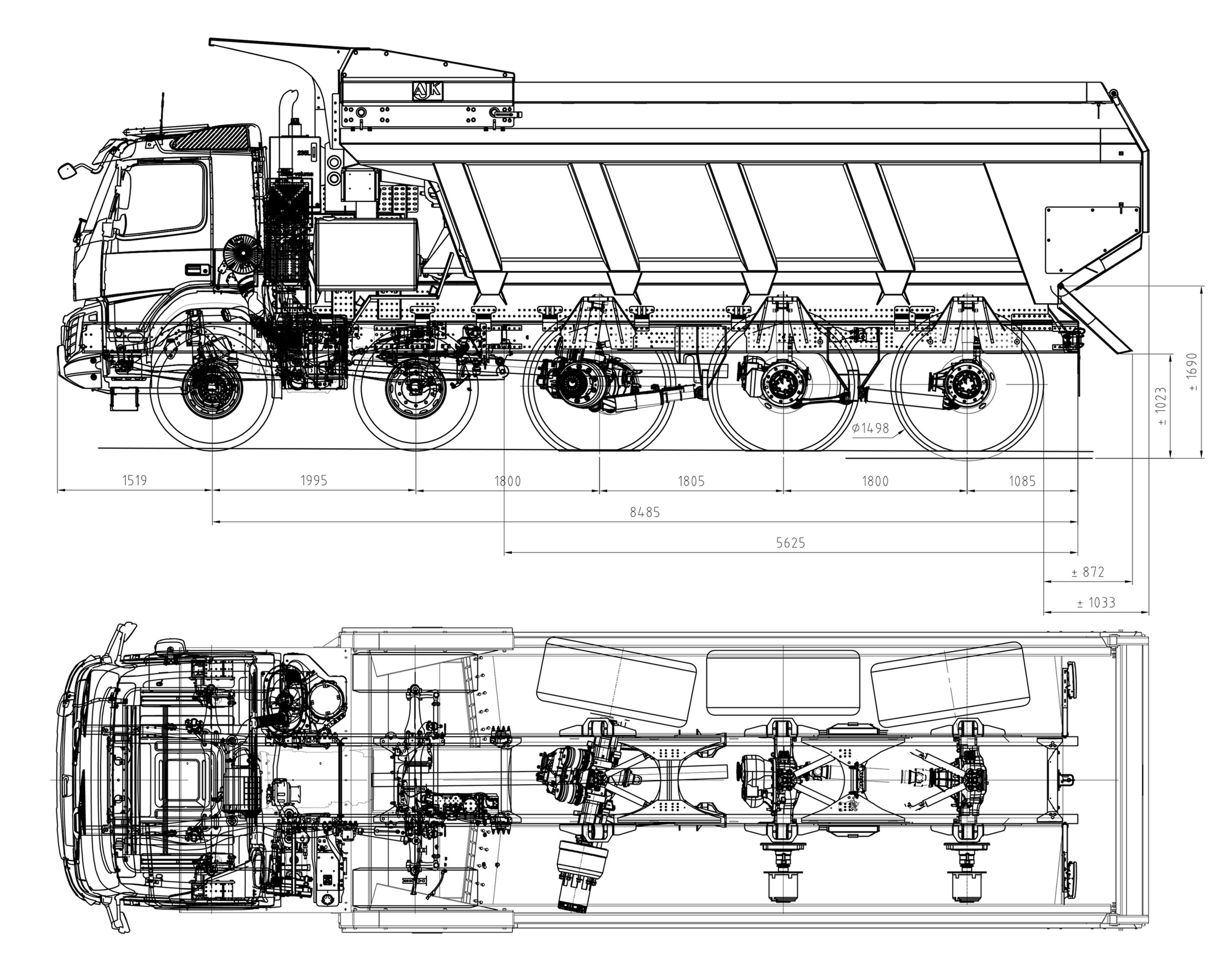 Чертеж Volvo FMX