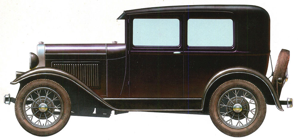 Силуэт Ford Model A Standard Phaeton (1927 г)