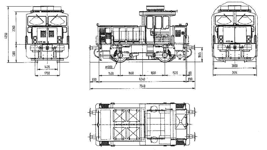 Чертеж тепловоза A 219.0