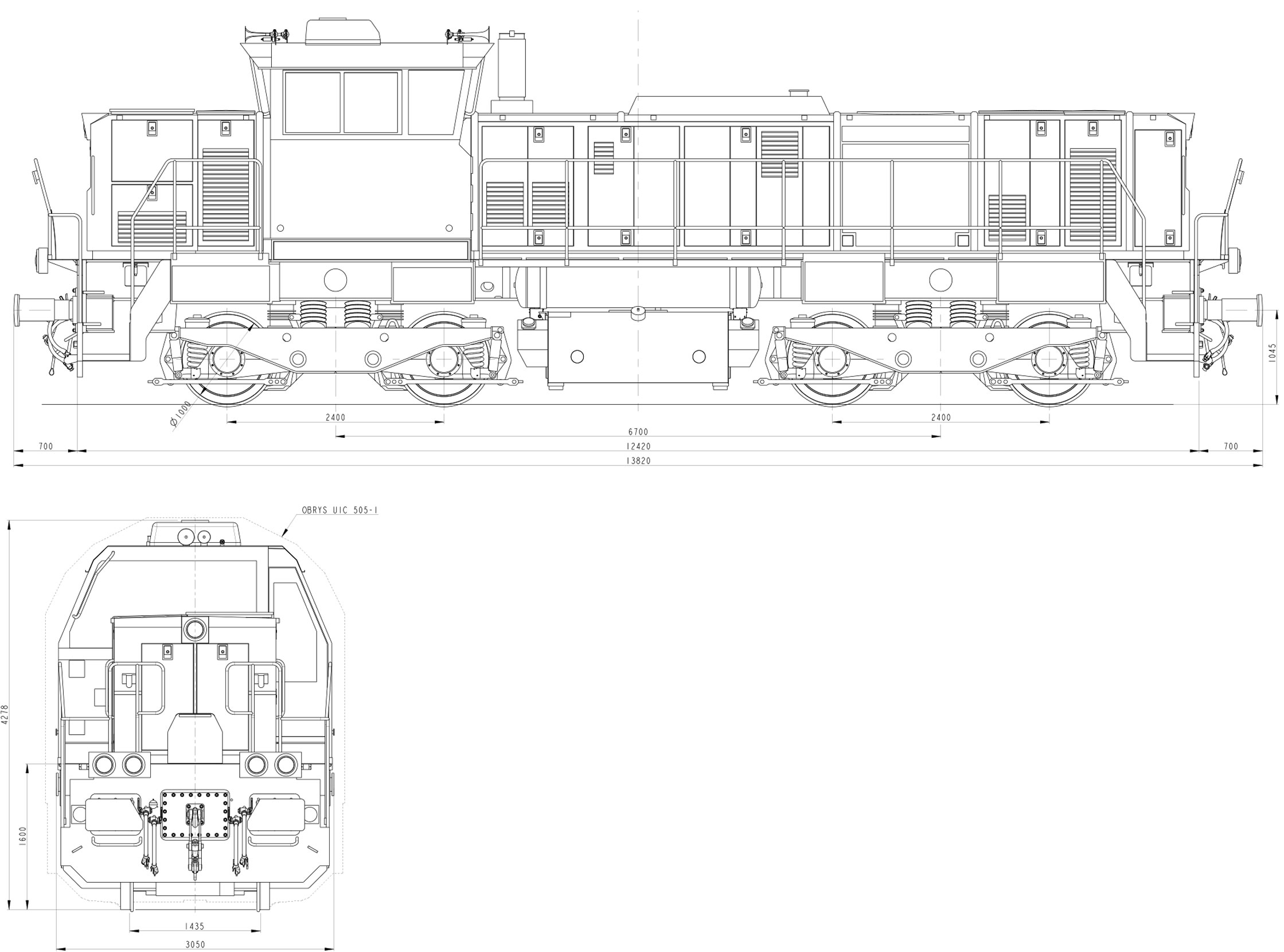 Чертеж тепловоза Class 741.7