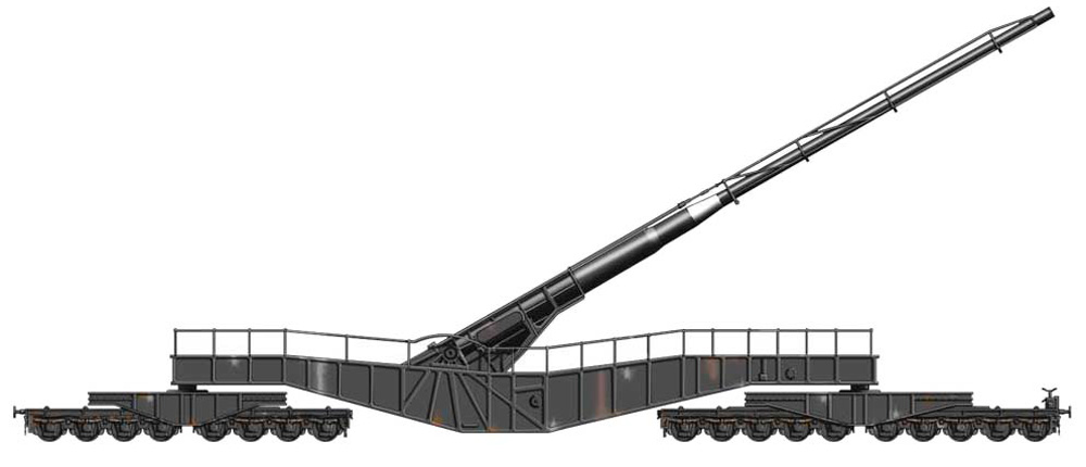 Силуэт железнодорожного орудия 21-cm-Kanone 12 (E)