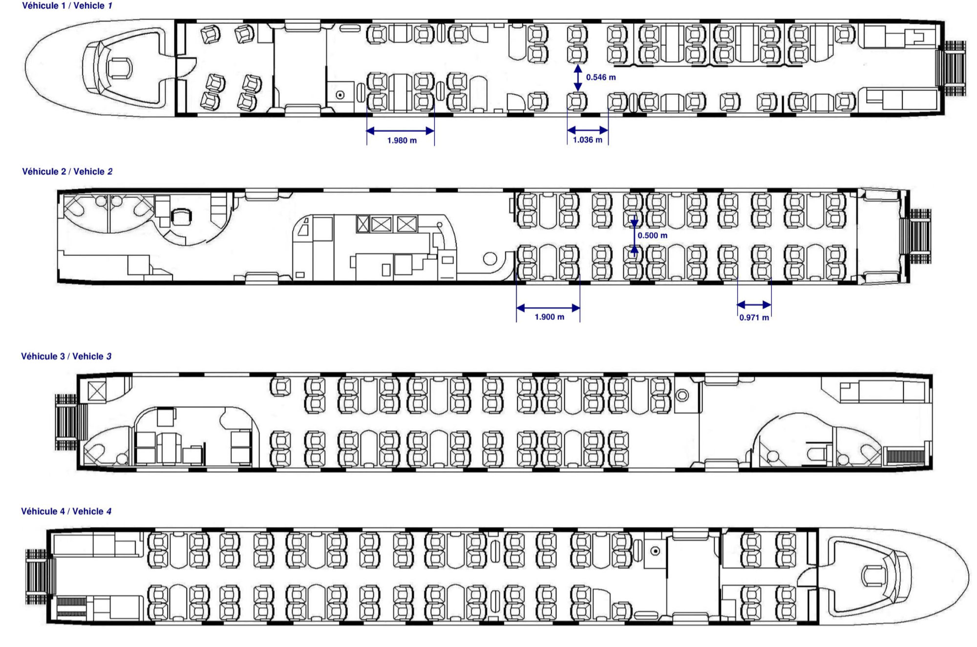 Компоновка салона скоростного дизель-поезда ICE TD