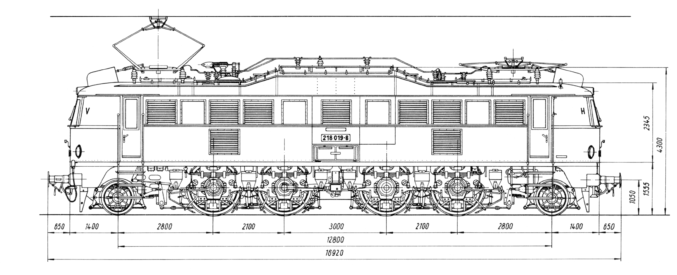 Чертеж DR Class 218