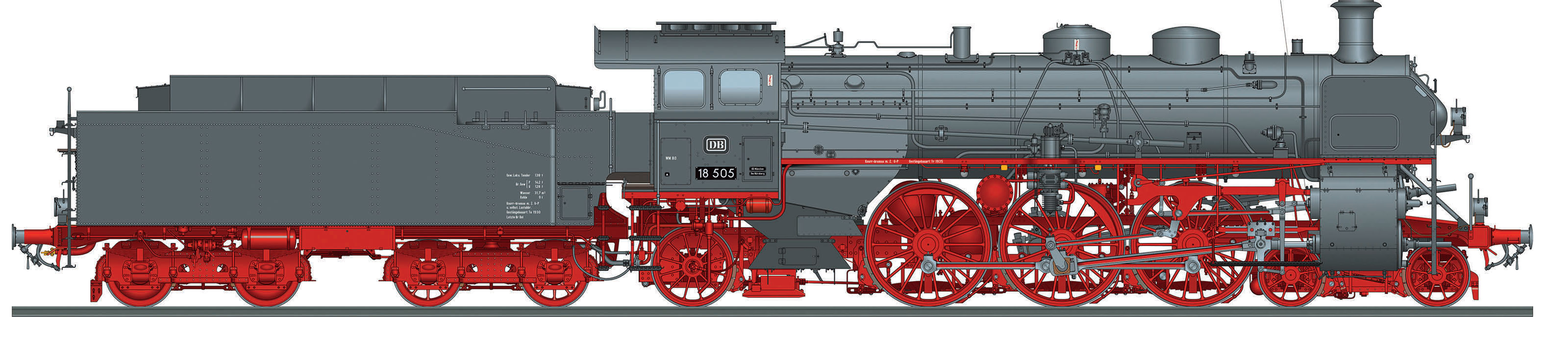 Силуэт паровоза Br 18