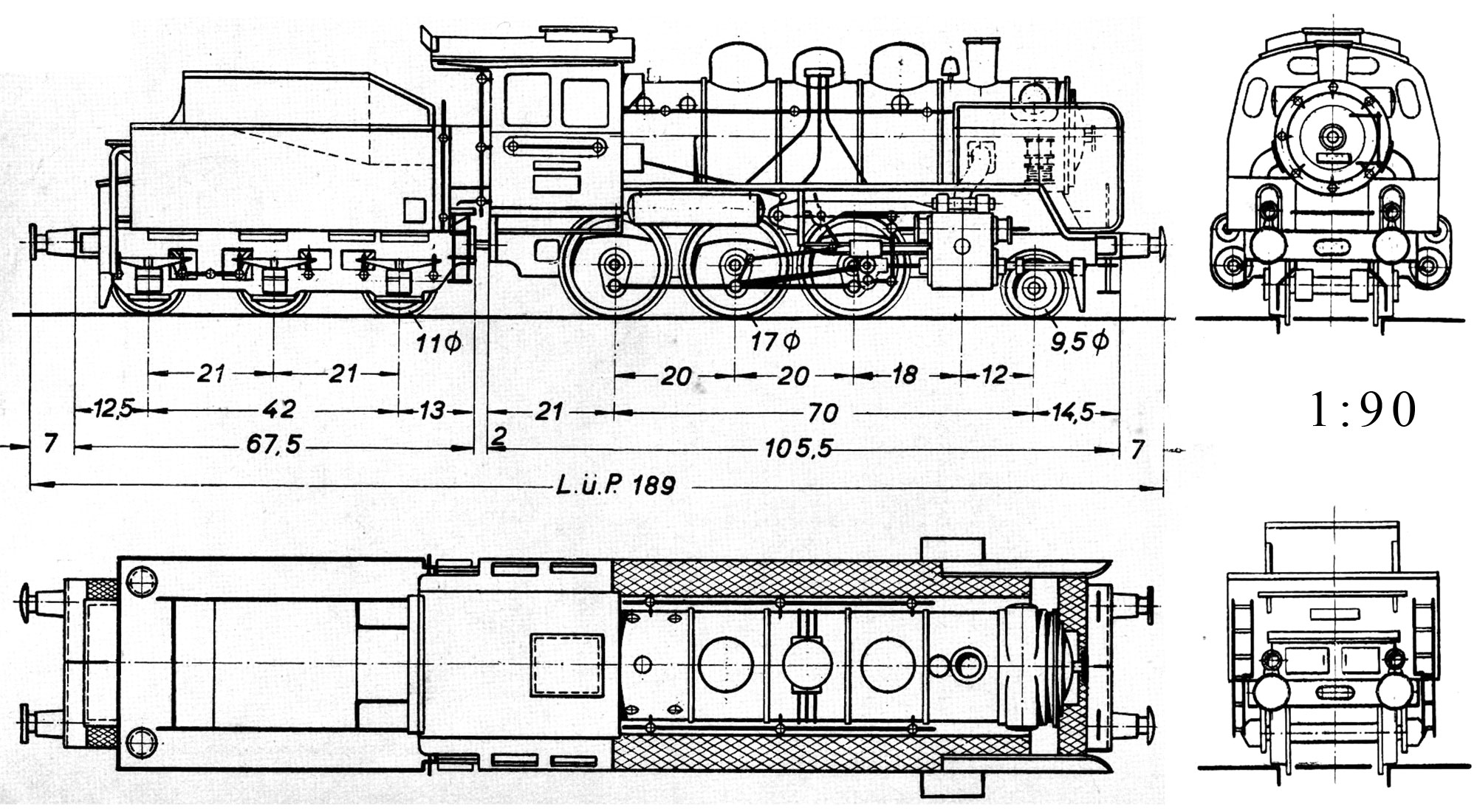 Чертеж паровоза Br 24