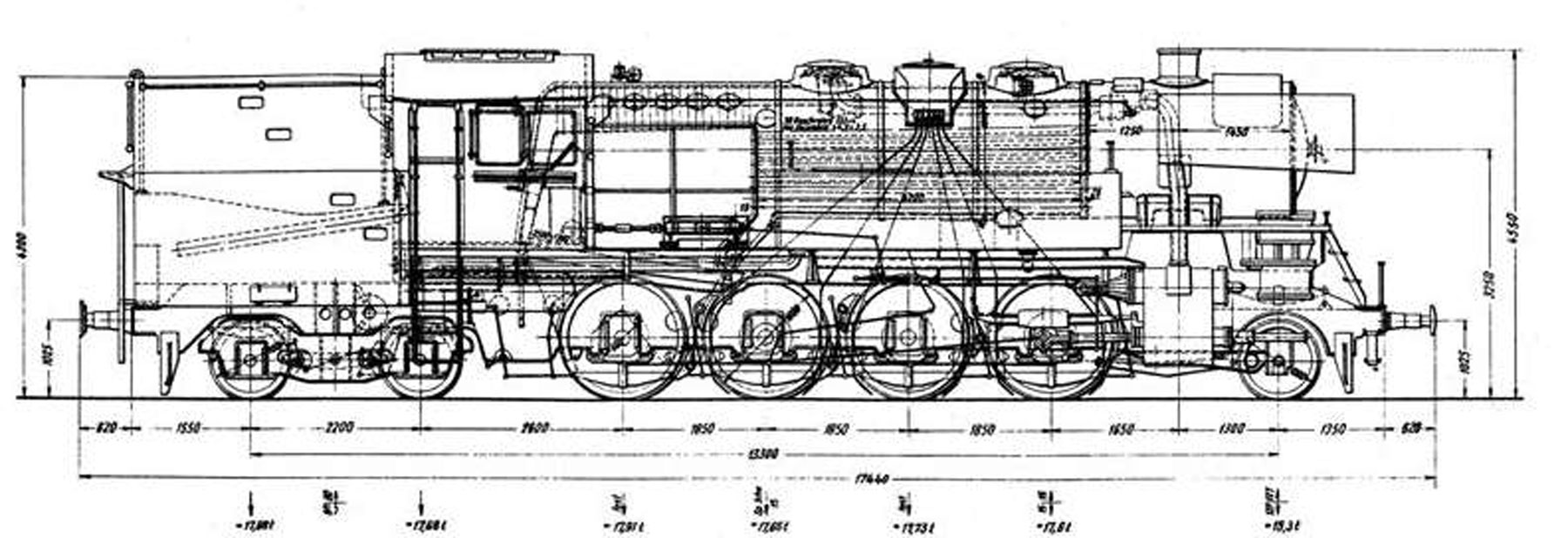 Чертеж паровоза Baureihe 65