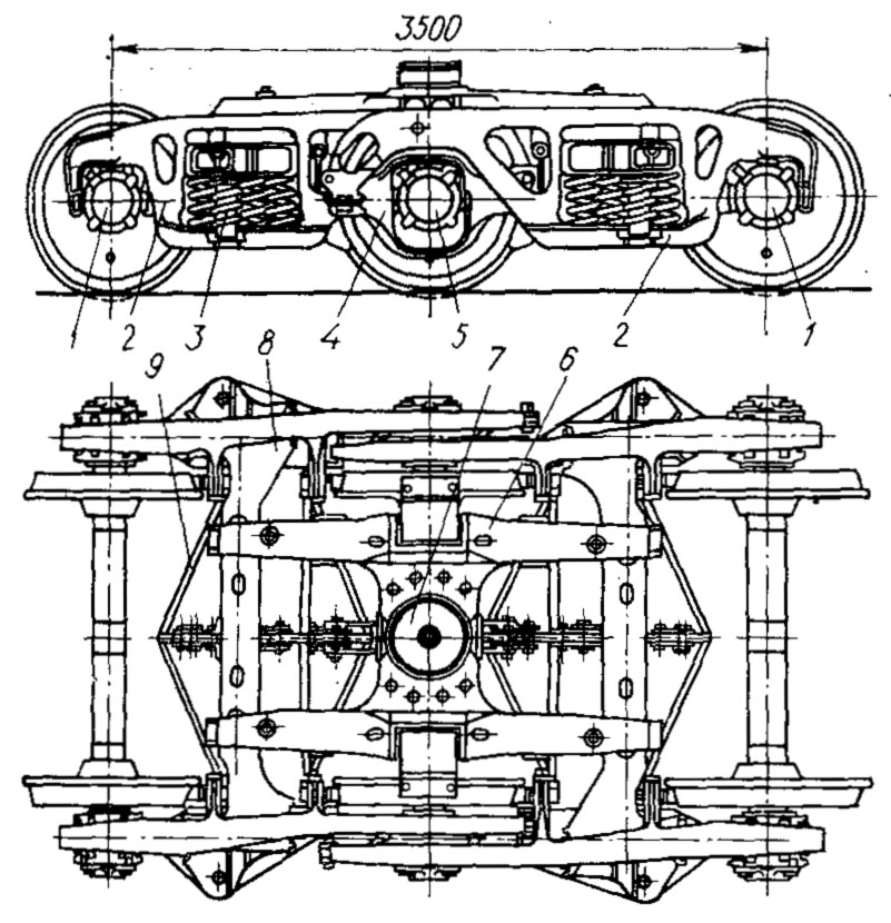 Чертеж тележки ЦНИИ-Х3-О