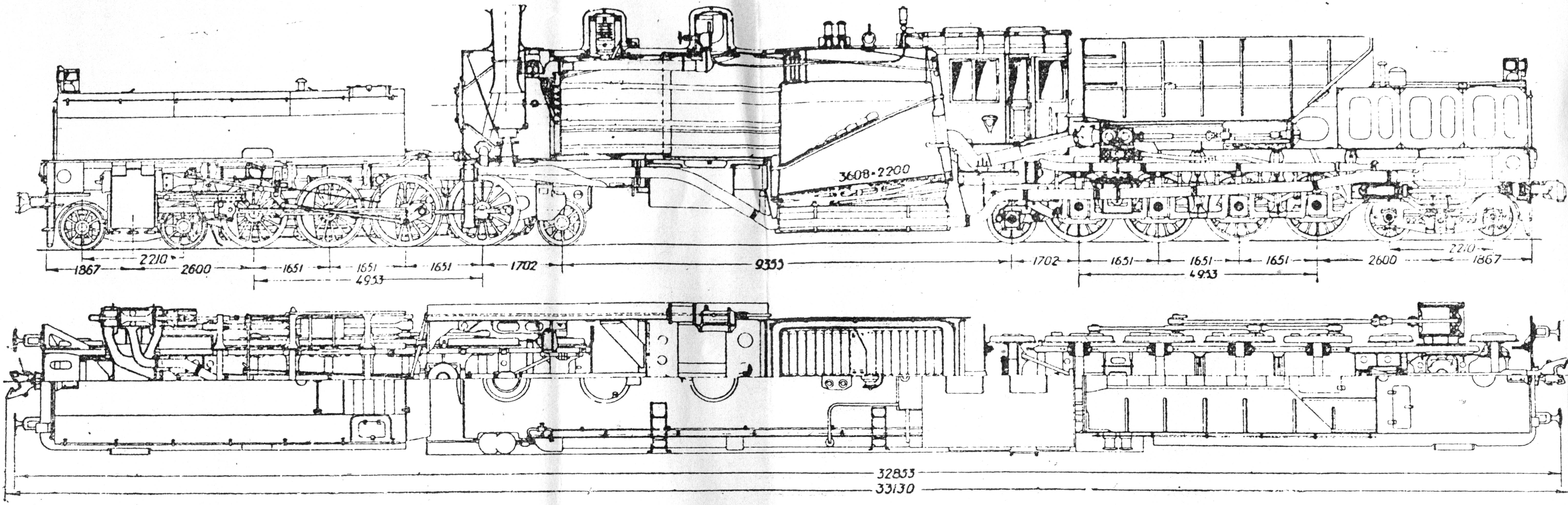 Чертеж паровоза Я-01