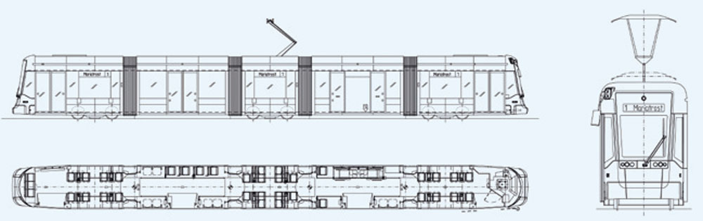 Чертеж Stadler Variobahn Austria