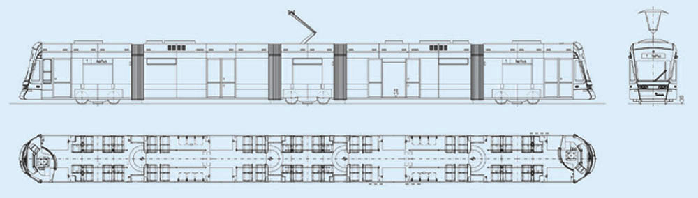 Чертеж Stadler Variobahn Denmark