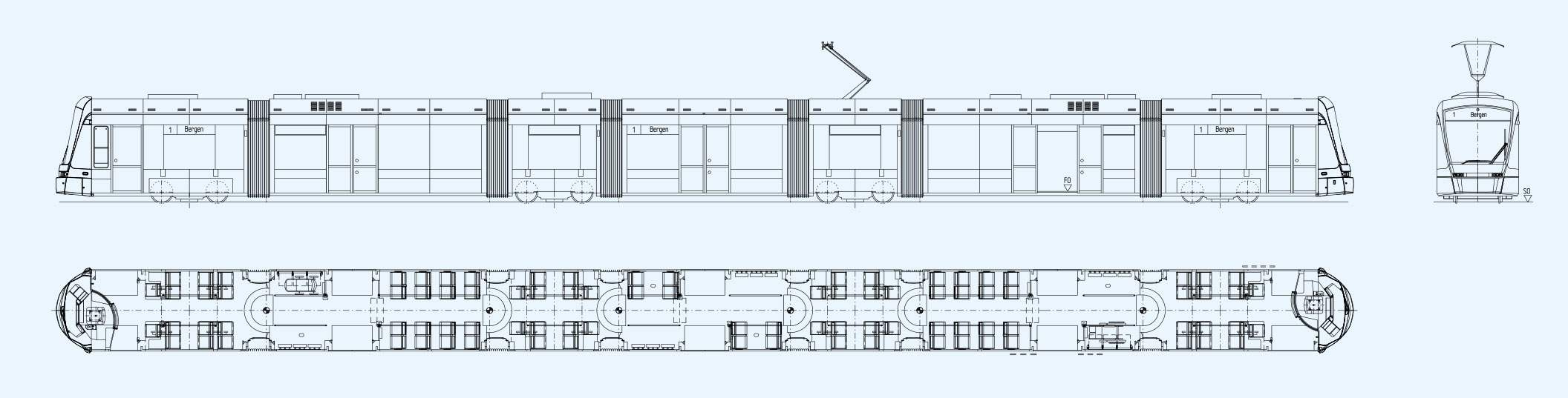 Чертеж Stadler Variobahn Norway