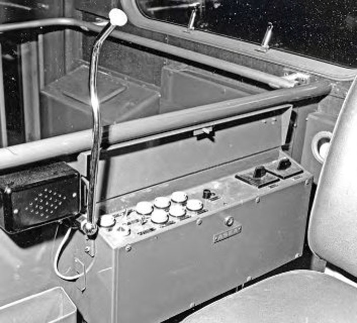 Место кондуктора в трамвае М28