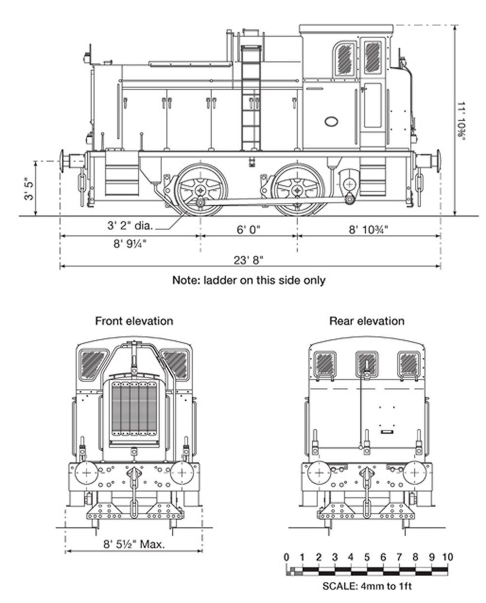 Чертеж тепловоза Class 01