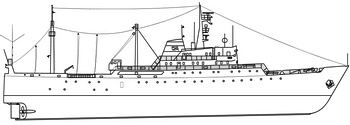Проекция большого морозильного траулера типа 