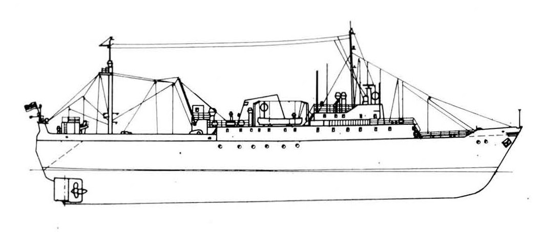 Чертеж Морозильно-транспортного судна Stubnitz