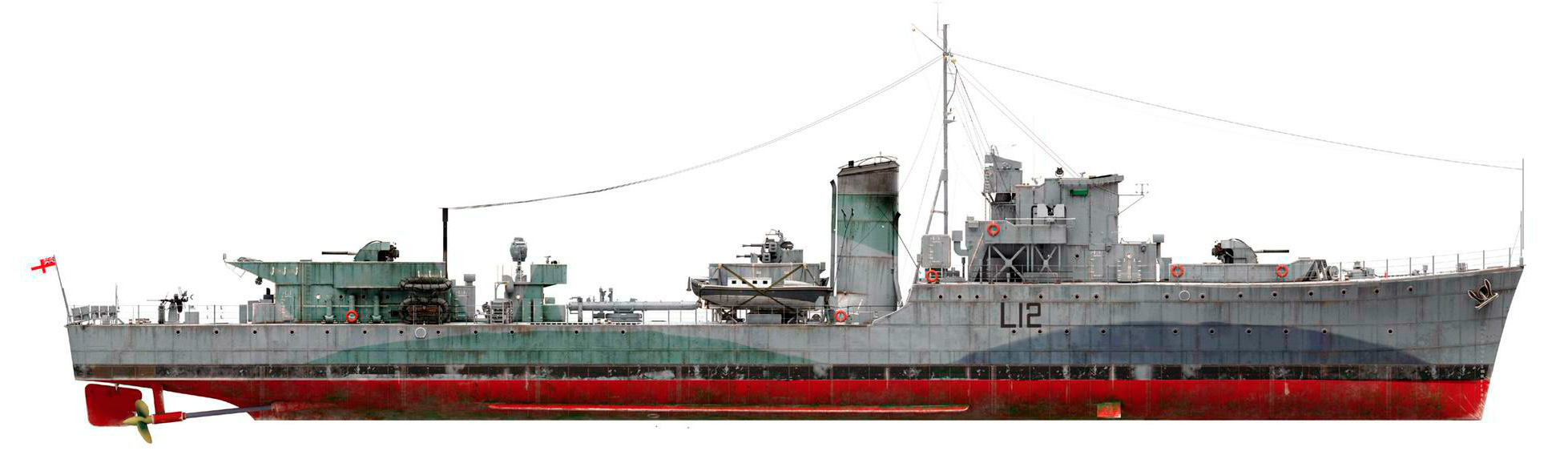 Силуэт миноносца Albrighton