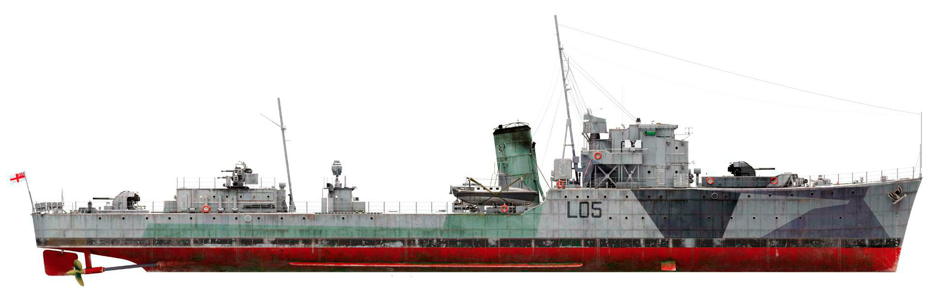 Силуэт миноносца Atherstone