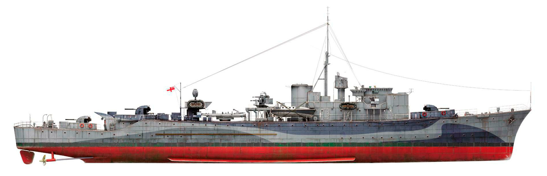 Силуэт миноносца Brecon