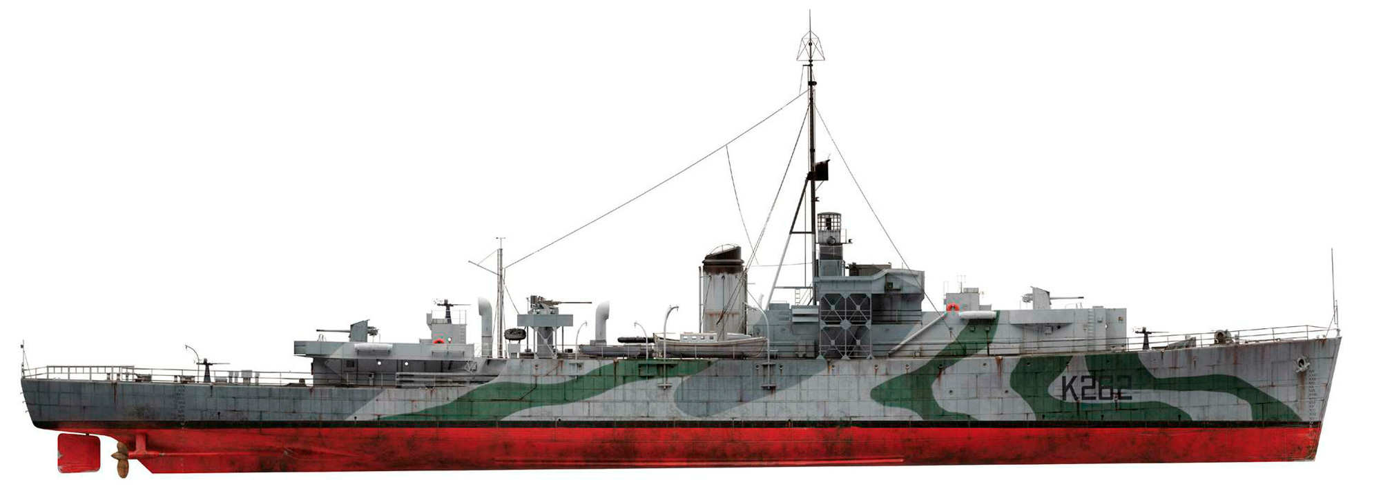 Силуэт миноносца HMS Aire