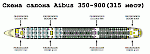 Схема пассажирского салона Airbus A350-900