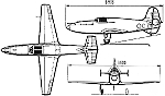 Чертеж ракетного истребителя БИ-1