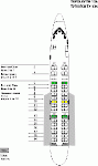 Расположение мест в салоне самолета Ту-134