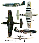 Чертеж North American P-51 Mustang IA