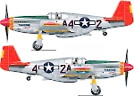 Силуэт North American P-51C-10-NT MUSTANG
