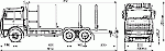 Чертеж лесовоза 6х4 МАЗ 6303
