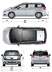 Чертеж Peugeot 5008 (2009 г)